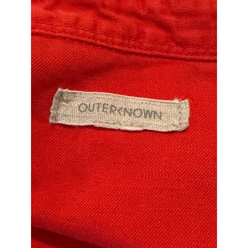 Outerknown Button Long Sleeve Jumpsuit Orange Coral Loungewear Size Medium - Picture 11 of 12
